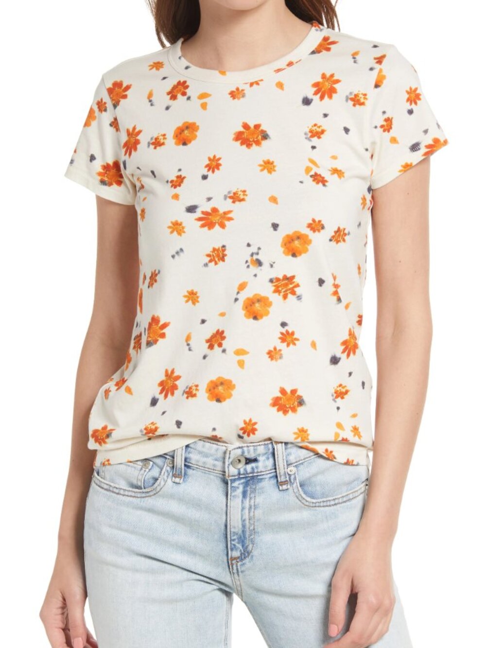 Rag & Bone Organic Cotton Floral Graphic Tee